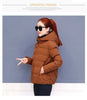 Winter Women's Cold Coat Parkas Hooded Padded Jacket Cropped Jacket Plus Size Long Sleeve Top Korean