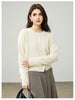 Cardigans For Woman, Fleece Wool, Round Collar, Soft Cozy Sweaters, 100%Wool, Fall Winter Jackets