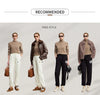 Tapered Sweatpants Winter Versatile Thicken Warm Women's Pants Butterfly Embroidery Fit Casual Trousers 12544153