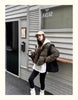 Hooded Short Parkas Women Black Patchwork Puffer Jacket Winter Streetwear Down Coats Korean Cotton Padded Outerwears