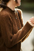100% pure cashmere cardigan women's winter coat thickened loose knit sweater coat