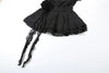 Hipster Sash+Dress Women Thin Elegant Slash Neck Tierred Puffy Hem 3d Flowers Tassel Buttons Skinny Party Bodycon