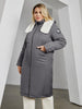Women's Winter Jacket Plus Size Bio Down Jackets Fur Collar Hooded Quilted Cotton Coat Women Parka Female Clothing