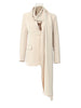 Women Apricot Irregular Big Size Elegant Blazer Scarf Collar Long Sleeve Jacket Spring Autumn 1DH4167
