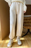 Women's Sports Wool Pants in AutumnWinter Solid Color Pockets Warm High-Quality Casual 100% Merino Pure Wool Small Leg Pants