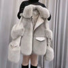 Winter Imitation Fox Fur Short Young Coat Temperament Motorcycle style fur Coats Warm Female Parkas