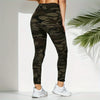Camouflage Gray Green Women's Casual Sports Leggings 9%