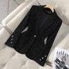 Women Blazer Ladies Red Khaki Black Long Sleeve Blazer Female Casual Business Jacket Autumn Velvet Suit Female Outerwear