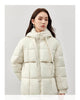 Women's Long Parkas Winter Padding Coat Oversized Stand Neck Hooded Zipper Warm Outerwear Woman Clothes W44M58169
