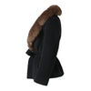 Lace-Up Long Overcoat Women's Coat Office Lady Elegant Woolen Furry Patchwork Long Sleeve Coats Loose Cardigan Jackets