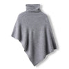Cozy Solid Color Turtleneck Poncho Soft Loose Fit Cashmere Pullover Thin Warm Bat Sleeve Pullover for Women