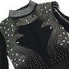 Women Mesh See Through Long Sleeve Diamonds Rhinestones Mermaid Long Dress Fall Evening Sexy Party Dresses Vestidos