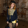 Street Women Jacket Urban Button V-neck Long Sleeve Patchwork Panelled Female Coat Spring Autumn Chic Lady Outwears