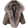 White Duck Down Jacket Winter Women Warm Loose Coat Natural Real Fox Fur Collar Thick Outerwear Parkas