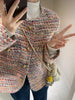 Colorful Little Chiffon Style Wool Blazer For Women, Autumn, And Elegant Blouse