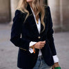 Women's Velvet Blazer Suit Jackets Business Casual Button Up Suit Jacket Autumn Winter Velvet Outerwear Work Office Coats