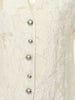 Beige Jacquard Perspective Big Size Elegant Blazer Women V-neck Long Sleeve Jacket Spring Autumn 1DH7169