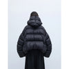 Stylish Silhouette 90% White Goose down Hooded down Jacket for Women, Curved Sleeve Puffer Coat, Thickened Outerwear, Winter Model