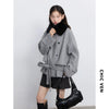 Women Korean Coat Loose Casual Woolen Single-sided Detachable Collar Female Overcoat Ladies Jacket Autumn Winter