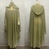 Muslim Kaftan Abaya Dress Hijab Dress Kimono Women Dubai Chiffon Hooded Dress Islamic Clothing Abaya Dubai Outfits