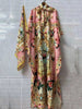 Loose plus size women's clothing retro geometric positioning print tie pullover dress slit skirt + scarf two-piece set