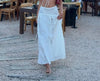Women's Matching Sets White Y2k Vintage Lace Square Neck Cropped Top & Maxi Skirt Set Holiday Dress Boho Beachwear