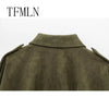 Suede Fabric Women Bomber Jackets Causal Long Sleeve Zipper Loose Coats Cropped Winter Warm Jacket Outwear