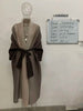 Gradient Pleated Trench Coat For Women Bat Sleeve Scarf Collar Long Windbreaker Female Clothing 2DA2148