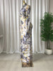 Women Draped O-neck Ruched Full Sleeve Long Maxi Dress Spring Evening Club Party Vestidos Sexy Dresses
