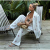 Floral Printed 3pcs Sets for Women Strap Corset Lapel Blazer Jacket Straight Pants Lady Set Vacation Outfits Suits