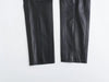 Women's Faux Leather Pants High Waist Straight Leg Trousers Female Streetwear Stylish Stretch Pencil Pants
