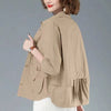 Single-breasted Solid Color Jackets Tops Female Spring All-match Loose Casual Long Sleeve Pockets Coats Women's Clothing