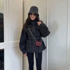 Casual Solid Woolen Loose Coats Women Belt Stand Collar Full Sleeve Zippers Lace Up Coat Female Autumn Lady Outwears