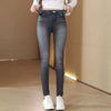 One-peice Elastic Imitation Denim Sports Gymnasium Pencil Pant Casual For Women's Clothes Leggings Dye Vintage All-match