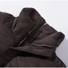 Glossy Stand‑Collar Drawstring Waist Back Zip‑Up Puffer Coat Winter Women Warm Padded Jacket Lady Cotton‑Padded Coat