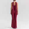 Elegant 2 Pieces Dress Set with Scarf Women Matching Sets Sexy Cropped Top and Long Dress Set Casual Dress