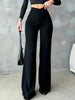Women's Elegant Straight-Leg Pants Back to School Asymmetrical Accentuates Curves Suitable For Daily Wear Office Commute Dates