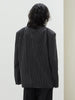 Women Black Striped Big Size Casual Blazer O-neck Long Sleeve Loose Fit Jacket Tide Spring Autumn 1DH0147