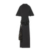 Women Backless Sequin Patchwork Maxi Dress Elegant Wide Sleeve Long Gowns Feminine Evening Party Daily Robes