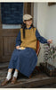 Long Sleeve Striped Long Sleeve Loose Vintage Spring Autumn A Line Dress Lady Work Dress Women Casual Midi Dress J404