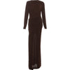 Folds Maxi Dress Women o-Neck Full Sleeve Solid Banquet Elegant Vacation Autumn Skinny Casual Simple Vestidos