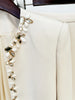 High Street Designer Suit Set Women's Rhinestone Diamonds Beaded Cardigan Jacket Split Half Skirt Set 2pcs