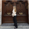 Women's Coats Jacket Double Breasted Belted Cropped Trench Coat Stand Collar Long Sleeve Casual Outerwear For Ladies