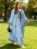 Middle Eastern Elegant Robe, Spring and Autumn Style, Plus-Size Women's Clothing, Ethnic Print, Stylish, Loose and Comfortable, Holiday Style