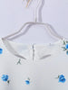 Elegant Floral Print Long Sleeve Mini Dress Puff Shoulders Heart Cutout Back Lace Hem Bodycon Skirt Women Date Party Club Wear