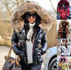 Women’s Short Coat with Fur Collar Winter Warm Quilted Jacket Outerwear
