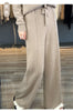 Women's Cashmere Pants 100% Merino Wool Broadfoot Pants Women's Knit Loose Knit Pants Fall/Winter Women's Thick Pants