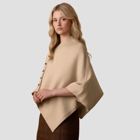 Large Shawl for Womens Spring and Autumn Versatile Diagonal Buckle Loose Cape Knitted Shawls