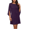 Woman Chiffon Bell Sleeve Shift Dress Woman Round Neck Soft Touch Lightweight Chic Design for Casual Elegance