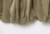 Casual Martini Green Satin Bomber Jacket Women Long Sleeve Zipper Pleated Oversized Coats Fall Shirt Jacket